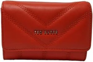 Ted Baker Ayvill Leather Puffer Small Matinee Purse in Vibrant Red