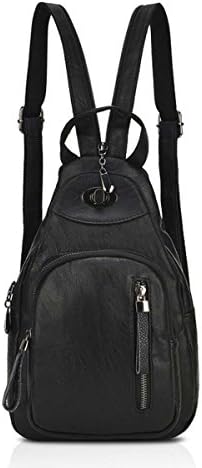 NICOLE&DORIS Fashion Women’s Versatile Leather Backpack in Black